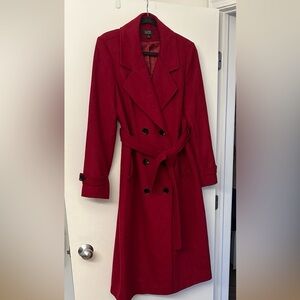 Halogen x Atlantic Pacific Double Breasted Wool Blend Coat 14